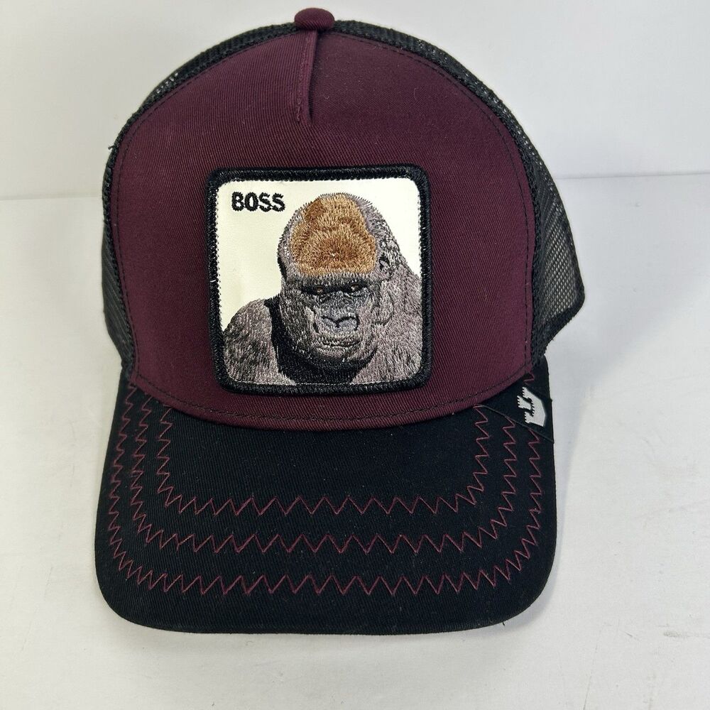 Goorin Brothers The Farm The BOSS Snapback Trucker Hat WINE Color ONE SIZE NWT